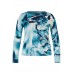 Rabe - 53-113600 Lichte pull print licht blauw donker blauw.